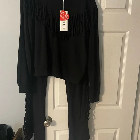 NWT Wildfox Fringe (Jazz) Pant in Black - Picture 4 of 4
